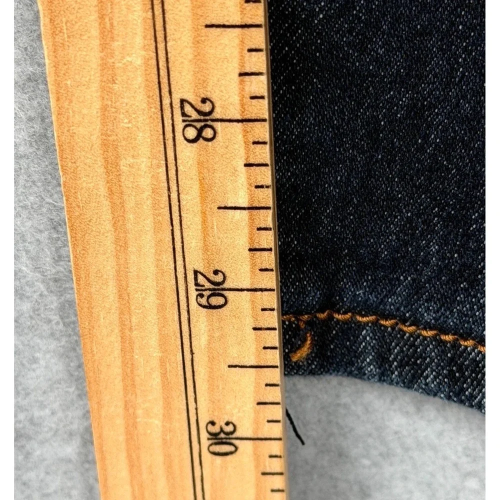 MBX Mens Slim Stretch Jeans W34 L30 Dark Blue Denim 5 Pocket